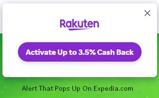 Rakuten Activate Cashback Expedia