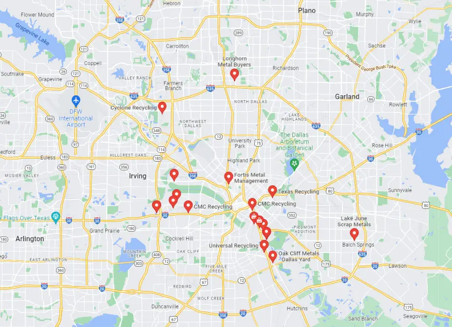 Scrap Metal Near Me Map Locations